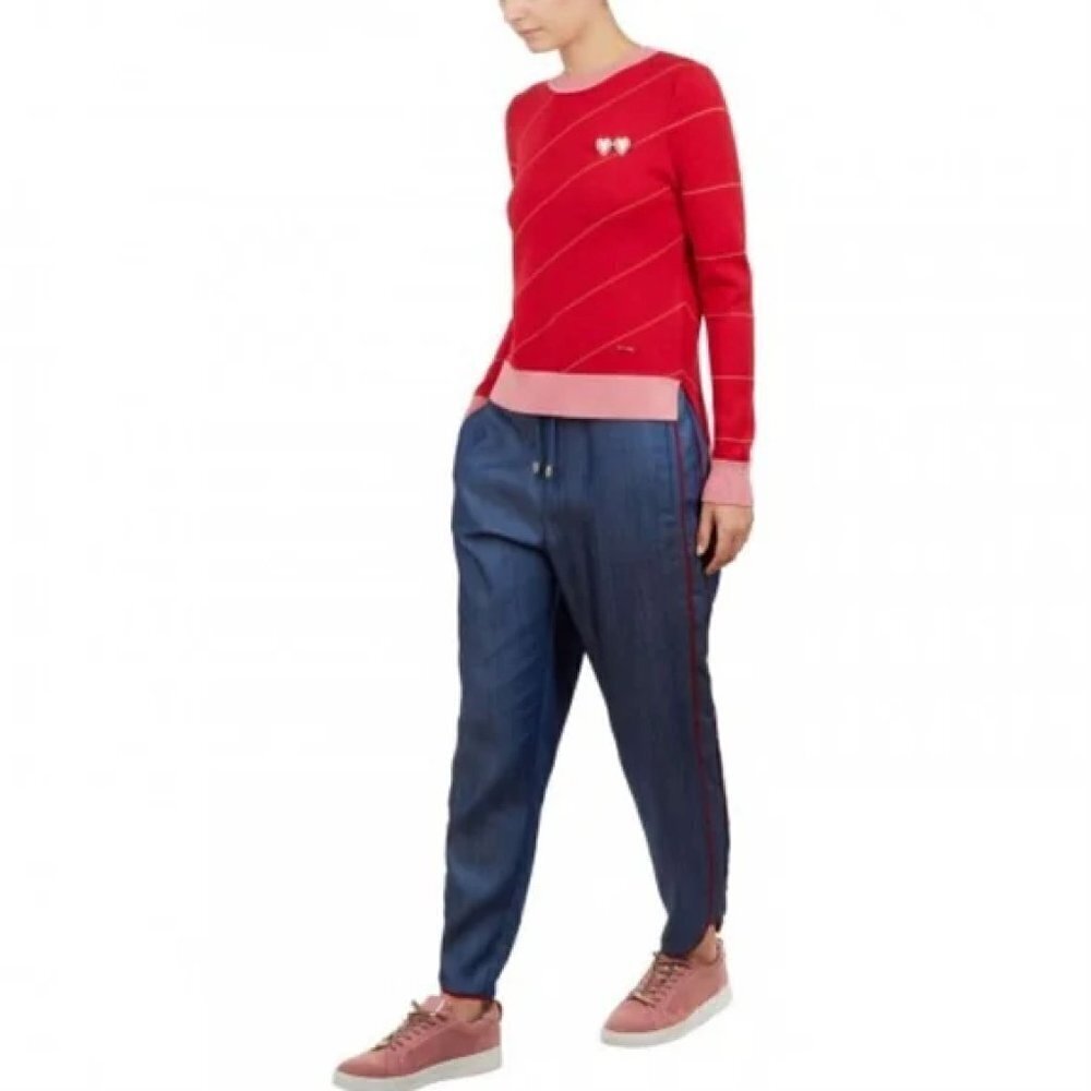 Women's 4 (10) Ted Baker London Joggers Blue Slim Drawstring